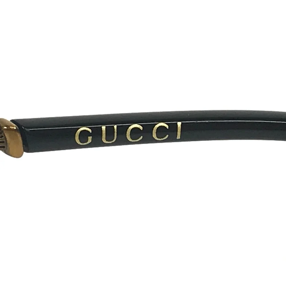Gucci Eyeglasses Frames GG0656O 004 Shiny Burgundy Antique Gold Bamboo 53-19-140
